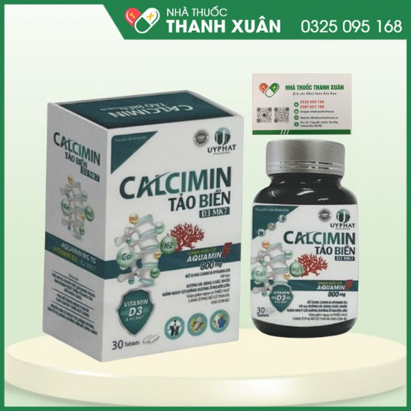 Calcimin Tảo Biển D3-MK7 - Uy Phát - Bổ sung canxi và vitamin D3 cho cơ thể